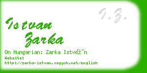 istvan zarka business card